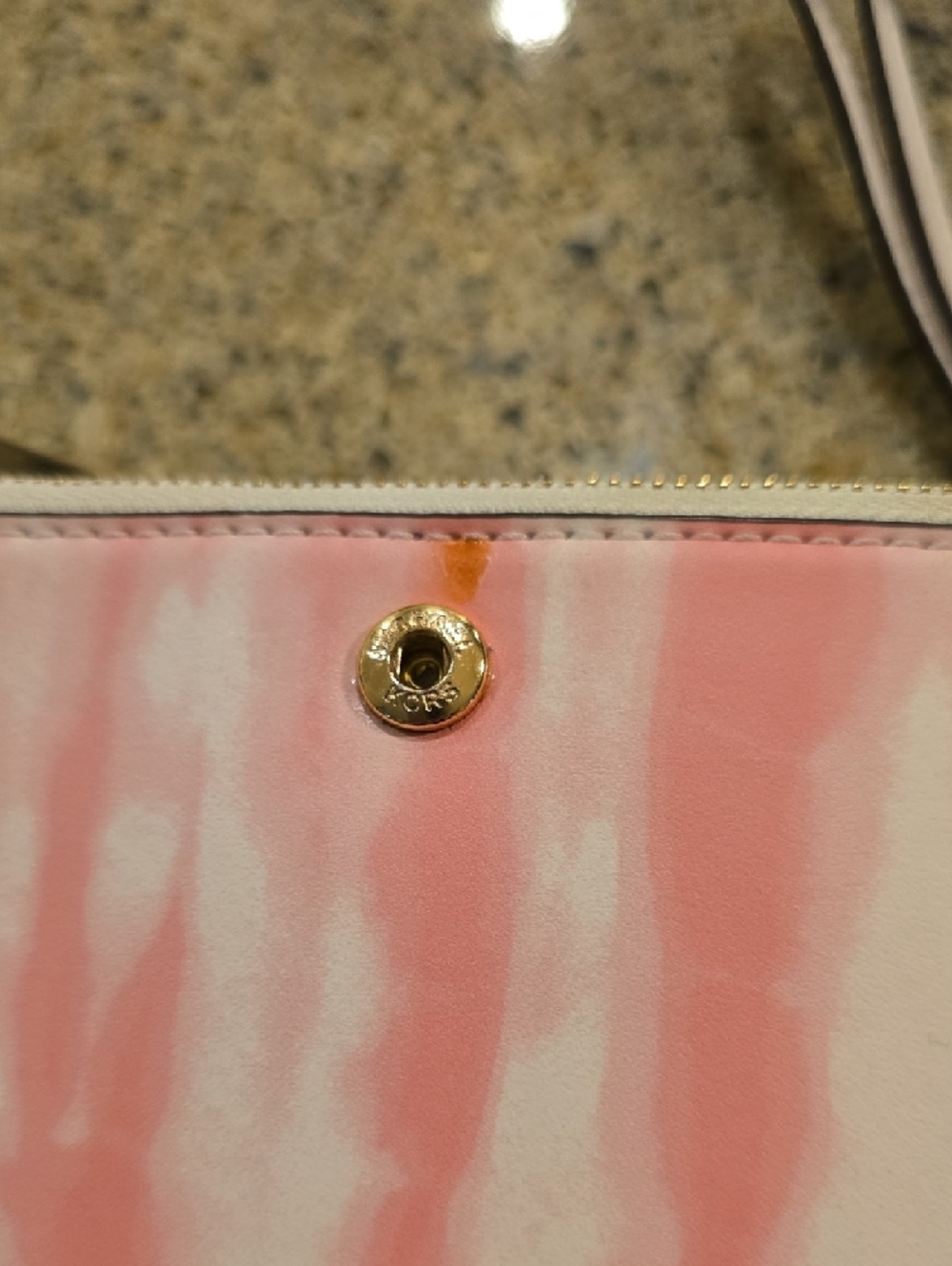 Michael Kors Pink and White Tie-Dye Wristlet - Picture 7 of 8